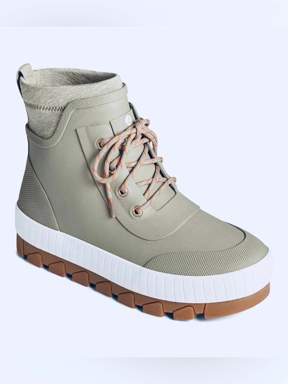 NEW! Sperry Women’s Torrent Lace Up Waterproof Platform Active Rain Boot Size 6